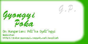 gyongyi poka business card