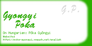 gyongyi poka business card